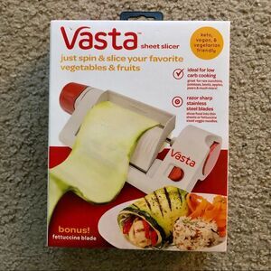 Vasta Sheet Slicer Vegetable Noodle Maker NWT